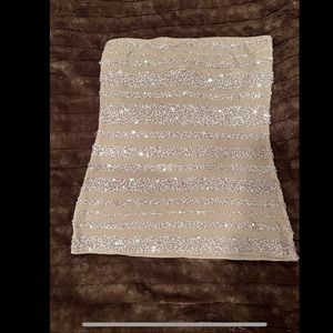 Express Strapless top with Sequins Size small